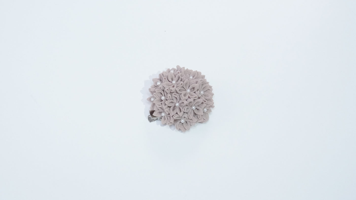 Zaiku SAKURA (桜) Light Mocha Single Hair Clip & Brooch A40