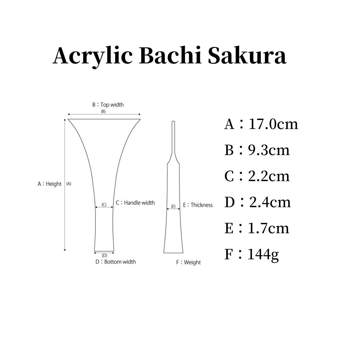 🌸 Acrylic Bachi "Sakura" – Adjustable Weight Balance sakura