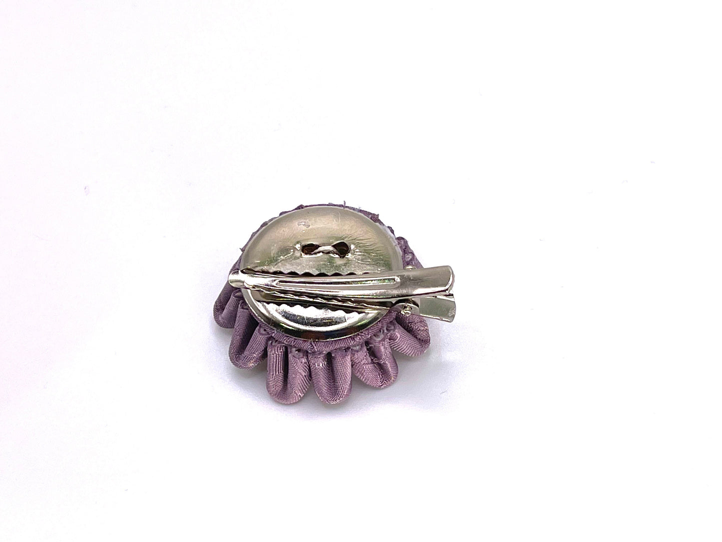 Zaiku FUJI kobana single ( medium purple × white ) Hair Clip a13