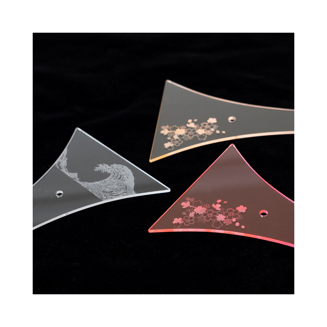 💡 Acrylic Bachi “Nami” with Adjustable Weight & Light Effect sakura