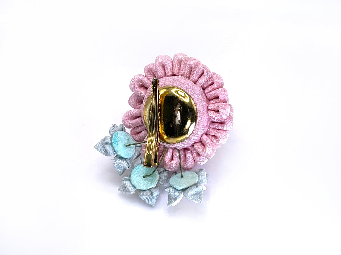 Zaiku SAKURA Bouquet ( pink × powder blue ) Hair Clip a36