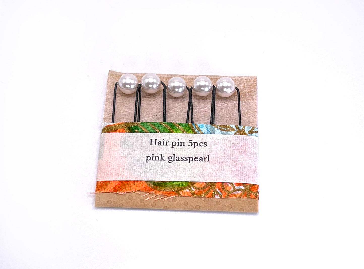 Zaiku GLASS PEARL Hair Pins set of 5 a43