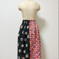 Wafu-patterned skirt, midi-length skirt