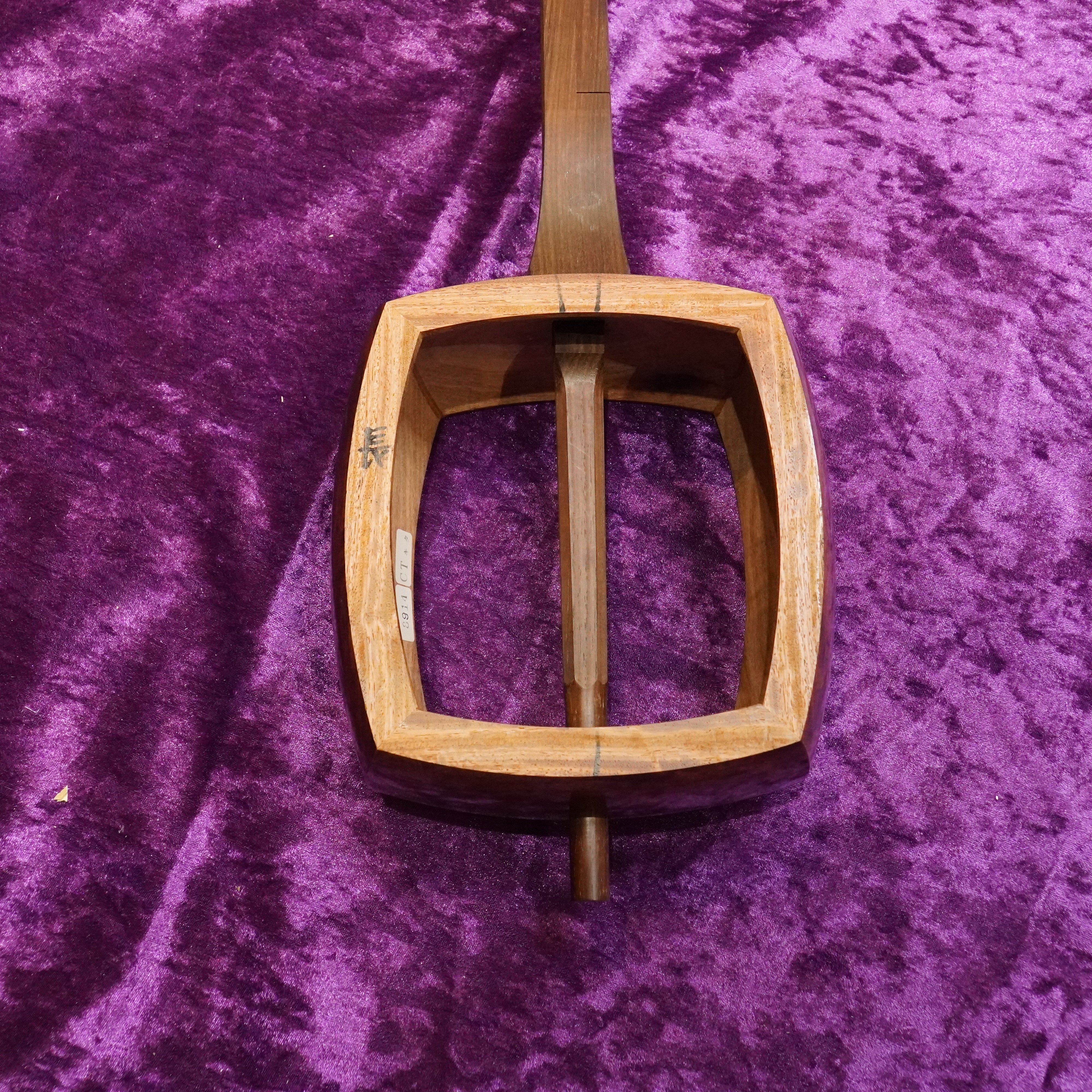 21α Shitan (Rosewood) Hosozao Shamisen – Matte Finish – EzoFujiJapan