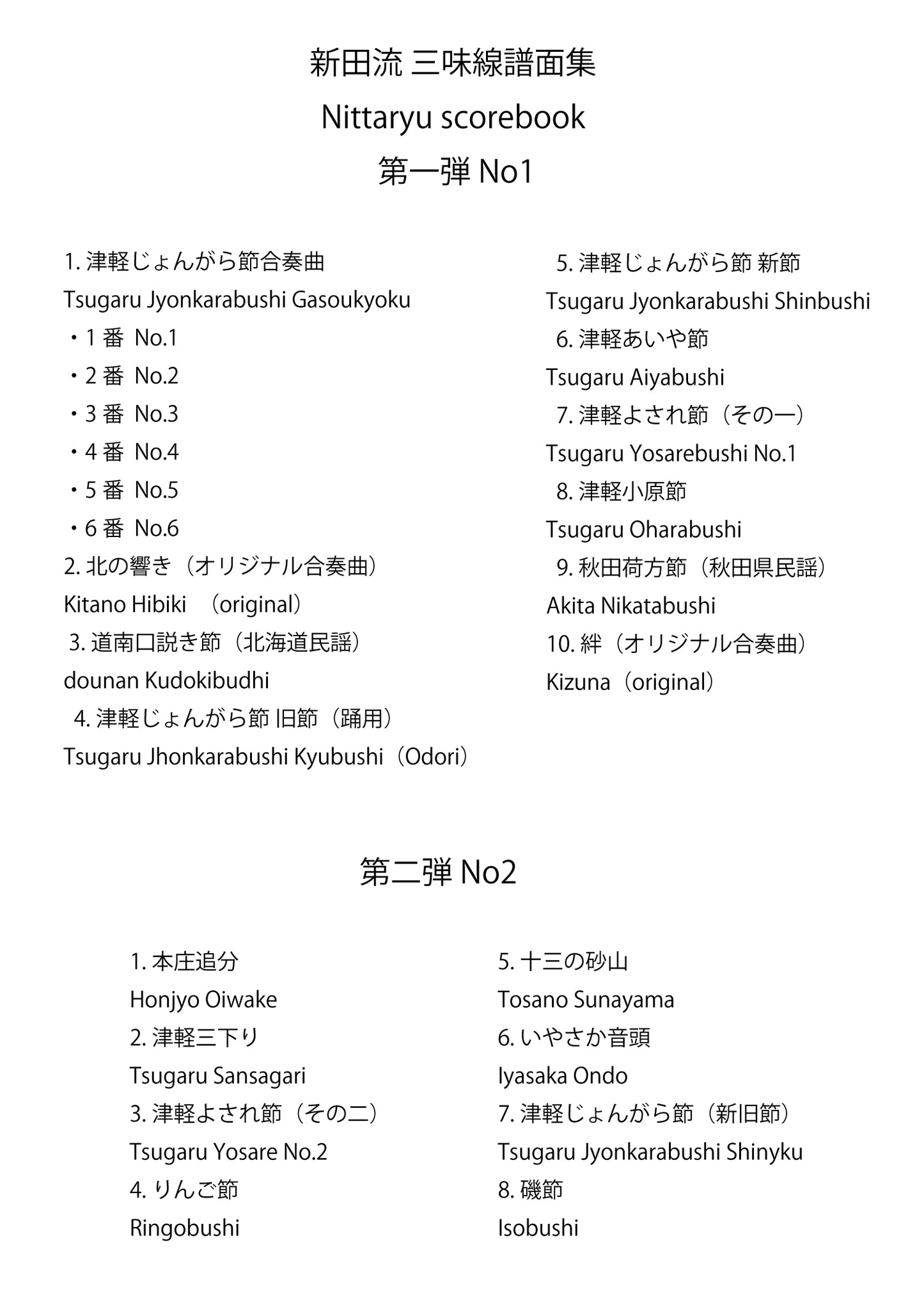 H Nitta-style scores  【Ezofuji Special Price】 Shamisen